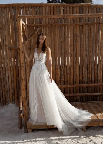 Le Papillon Style No. Odetta Was: €1710 | Now Only: €950 #1 Ivory/Nude thumbnail
